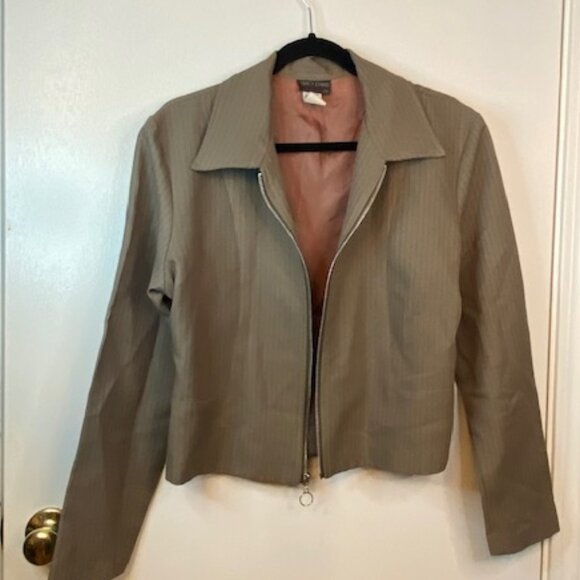 Tracy Evans Jackets & Blazers - Tracy Evans tan with brown stripe lines